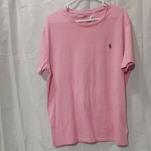 Polo by Ralph Lauren Pink Short Sleeve Tee with Embroidered Logo